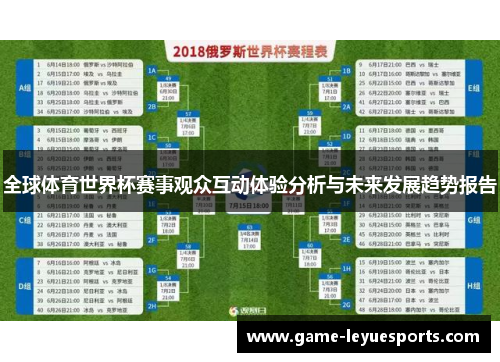 全球体育世界杯赛事观众互动体验分析与未来发展趋势报告