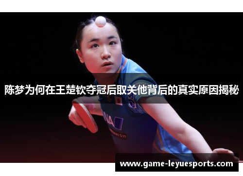 陈梦为何在王楚钦夺冠后取关他背后的真实原因揭秘